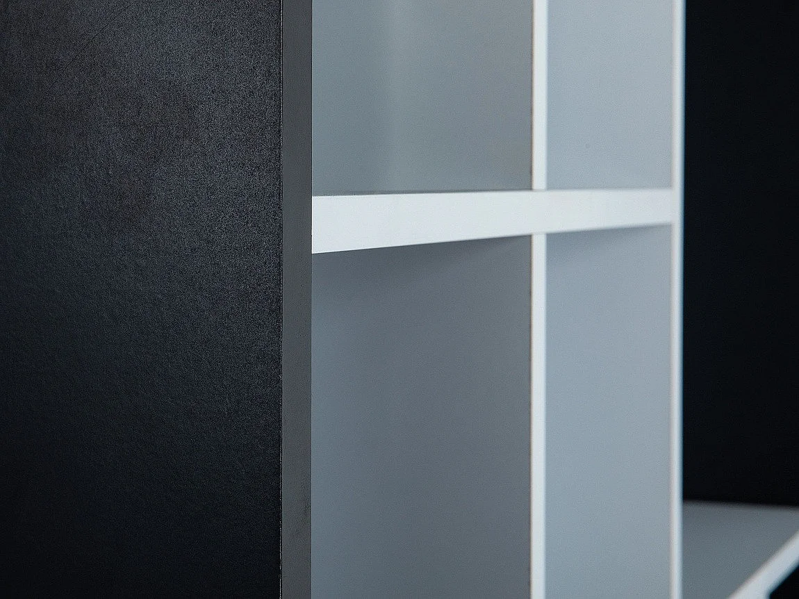 Étagère Murale 10 Compartiments "Bukan" 70cm Noir & Blanc