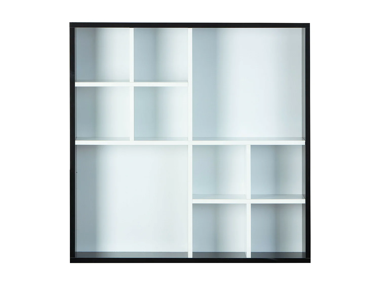 Étagère Murale 10 Compartiments "Bukan" 70cm Noir & Blanc