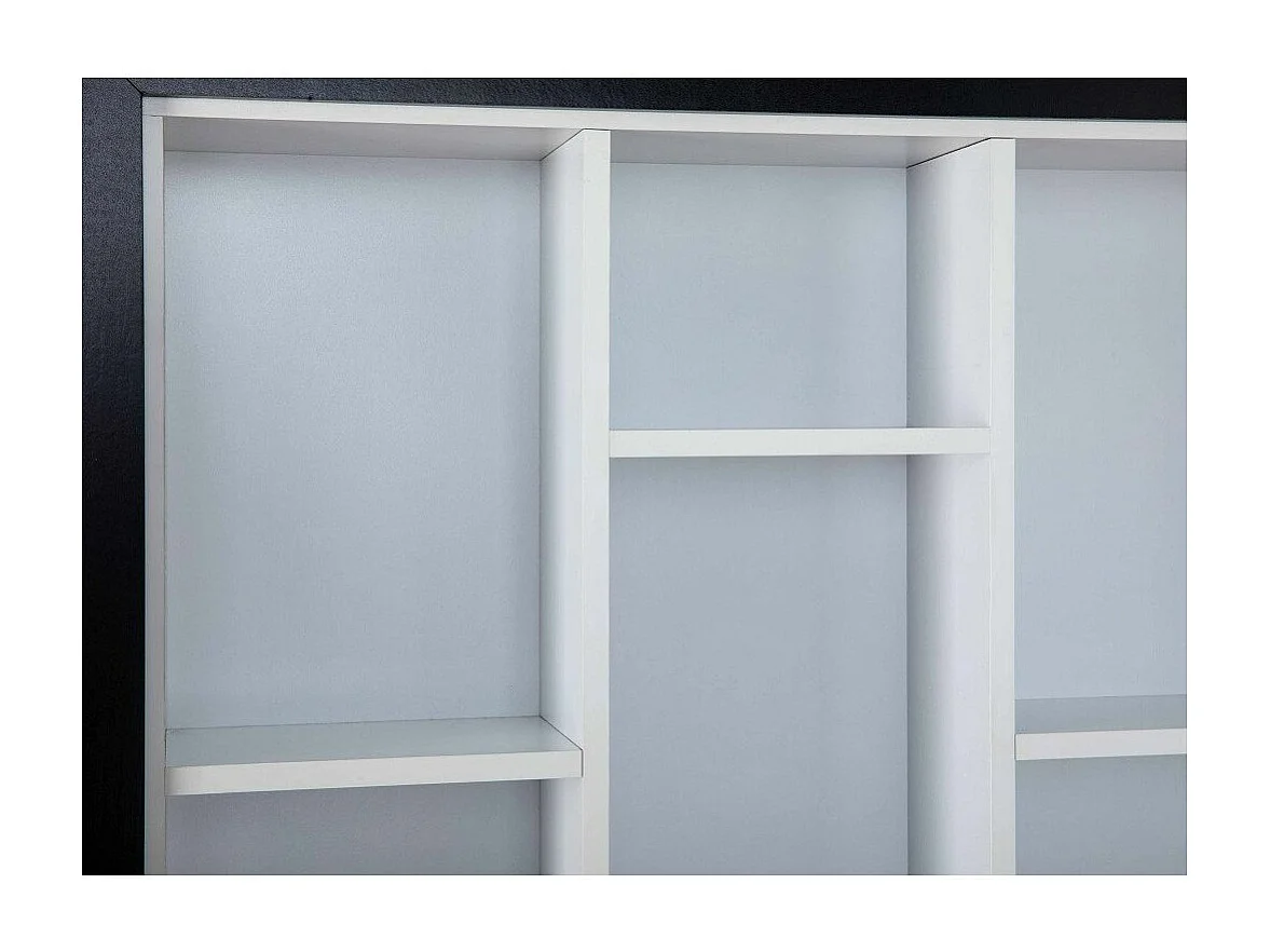 Étagère Murale 7 Compartiments "Bukan" 67cm Noir & Blanc