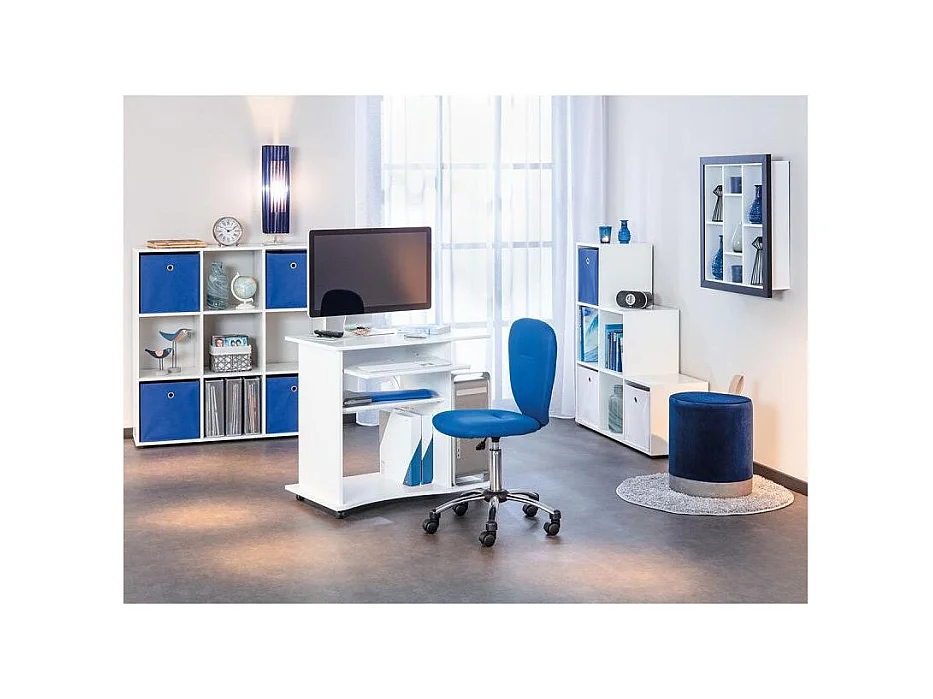 Étagère Murale 7 Compartiments "Bukan" 67cm Noir & Blanc