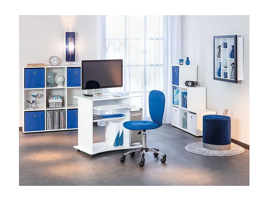 Étagère Murale 7 Compartiments "Bukan" 67cm Noir & Blanc