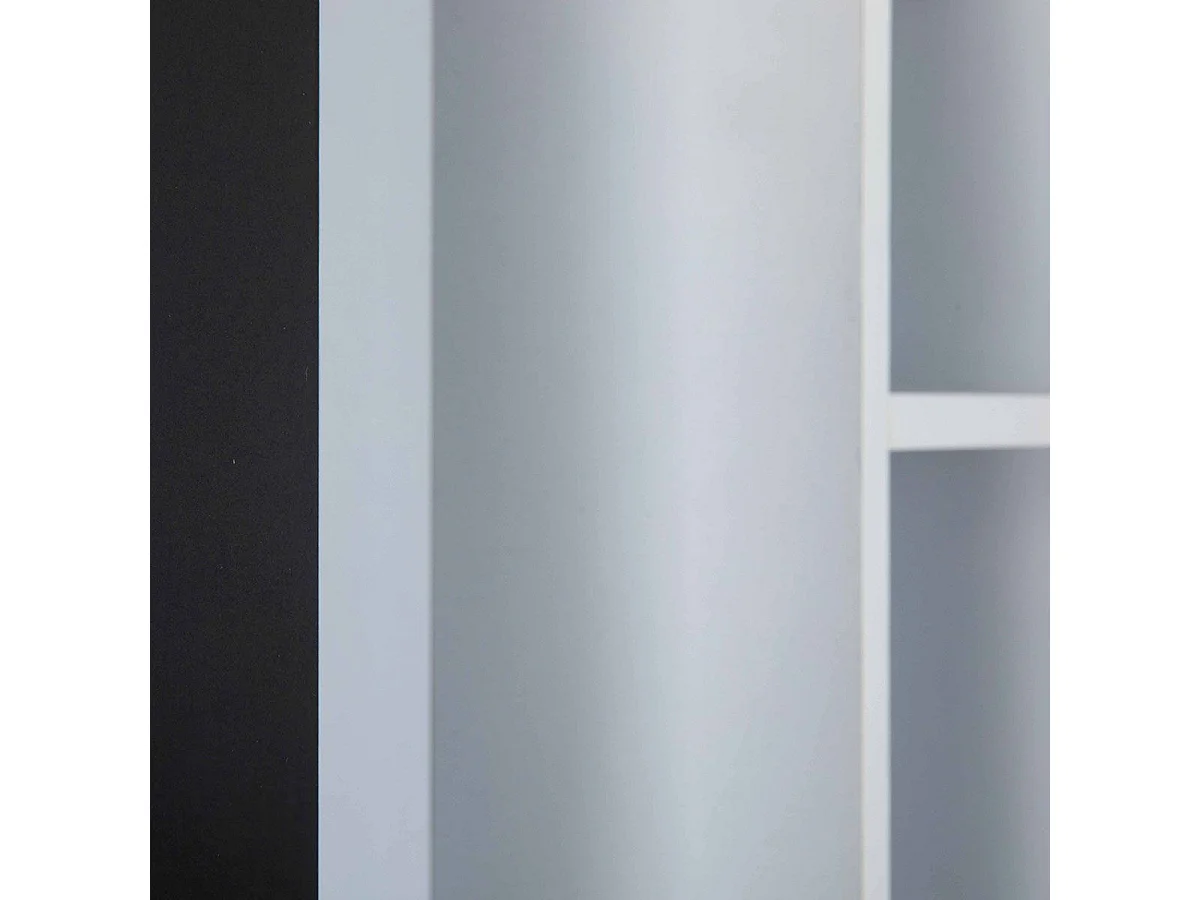 Étagère Murale 7 Compartiments "Bukan" 67cm Noir & Blanc