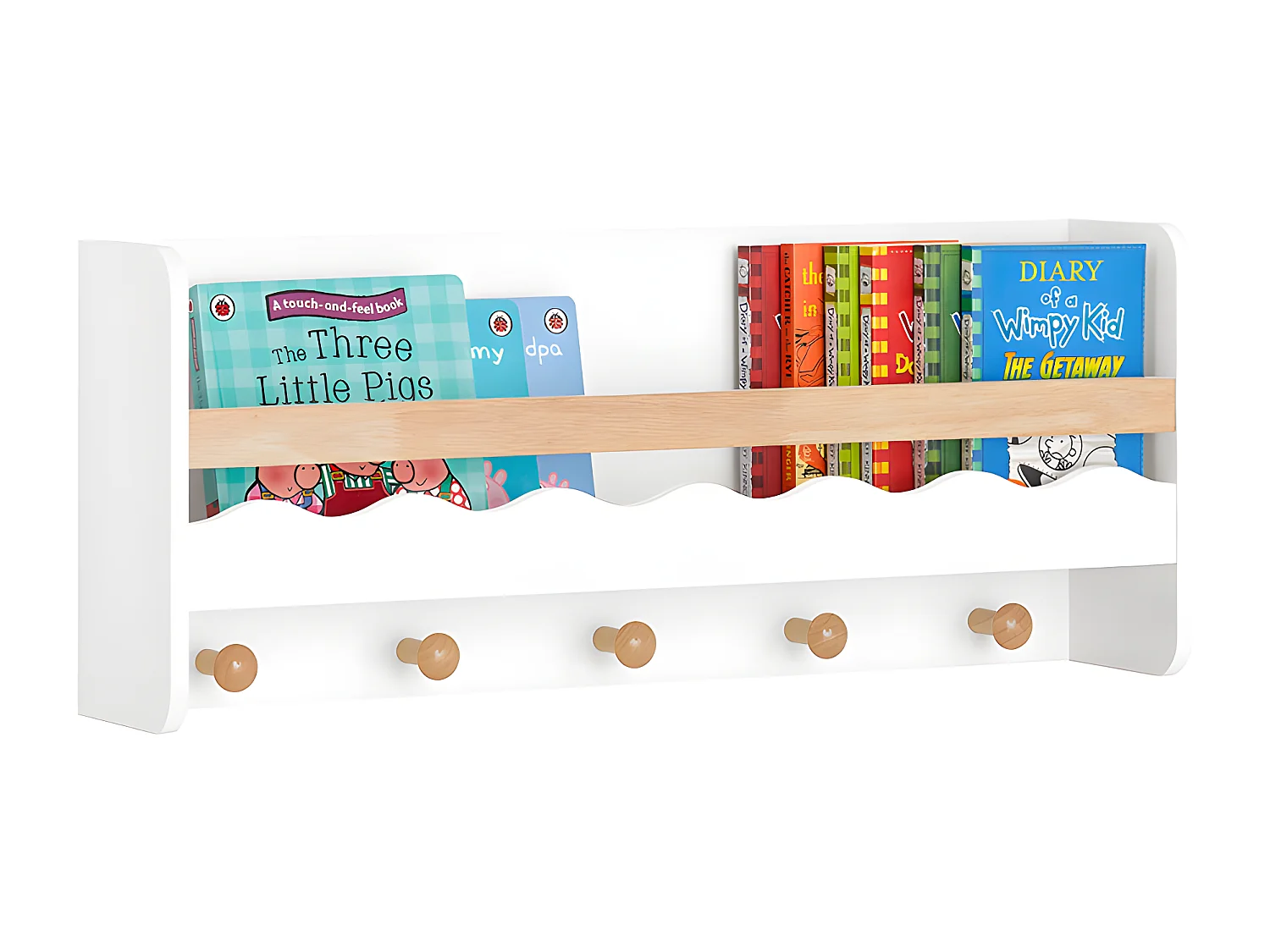 Armadio Da Parete Per Bambini Con Ripiano Per Bambini 73x30x15cm KMB78-W SoBuy