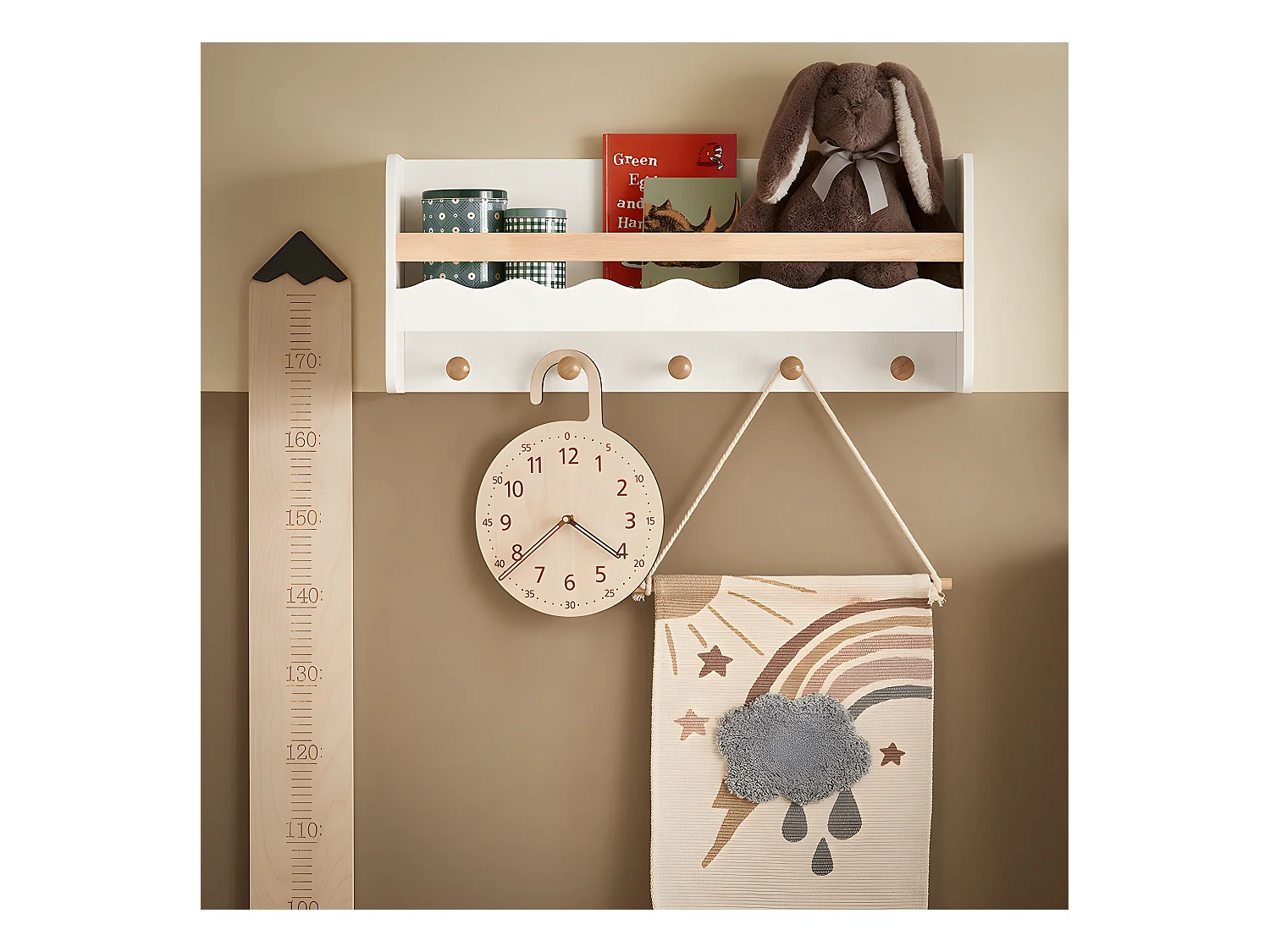 Półka ścienna na książki dla dzieci KMB78-W