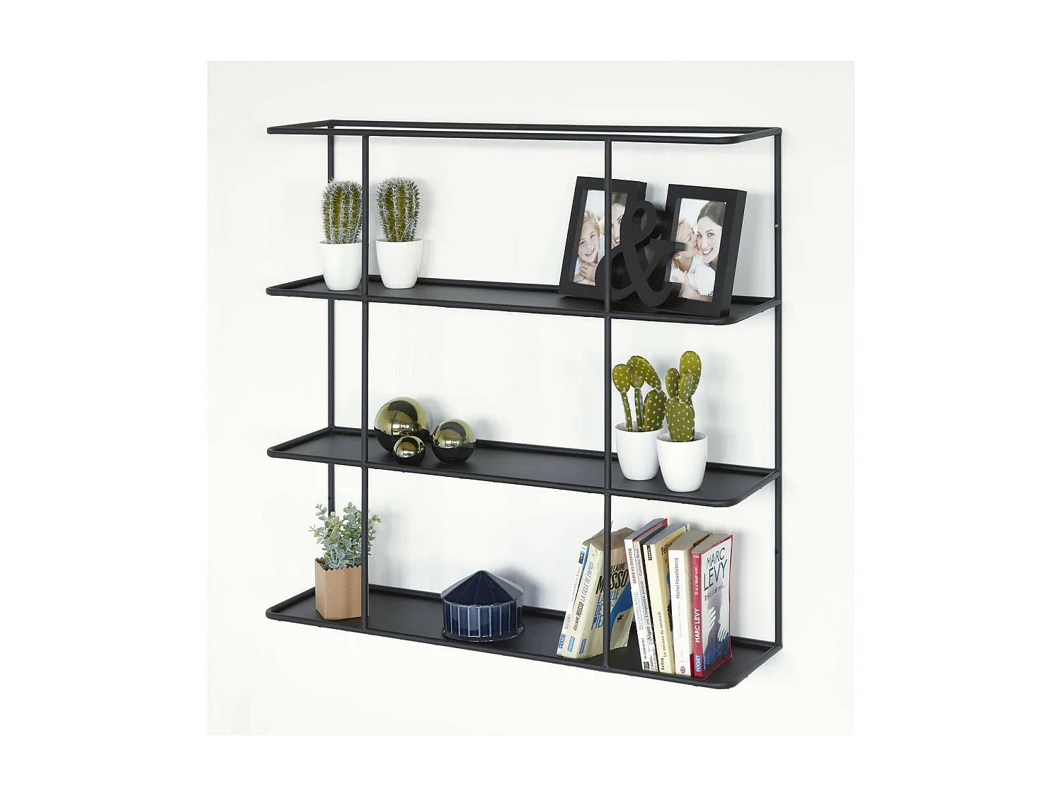 Wandplank 3 zwart metalen planken Oreev