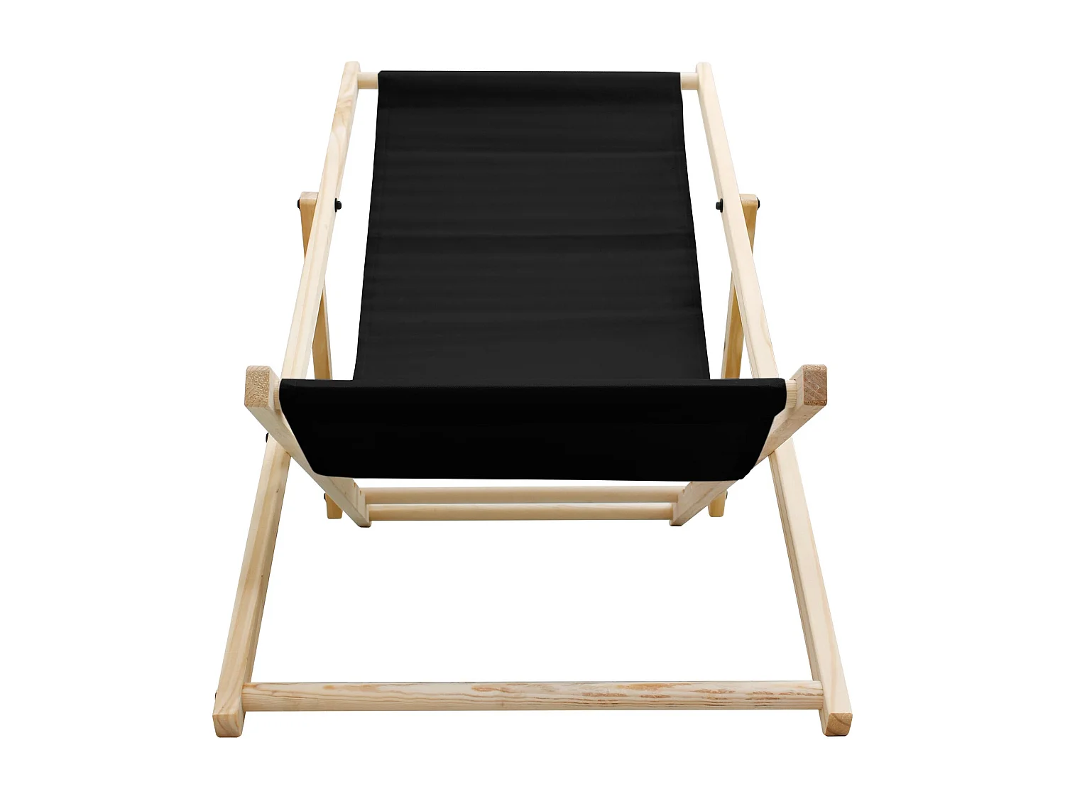 Chaise longue de jardin pliable noir en bois chilienne 3 positions de couchage  jusqu'à 120 kg usage intérieur et extérieur balcon terrasse patio