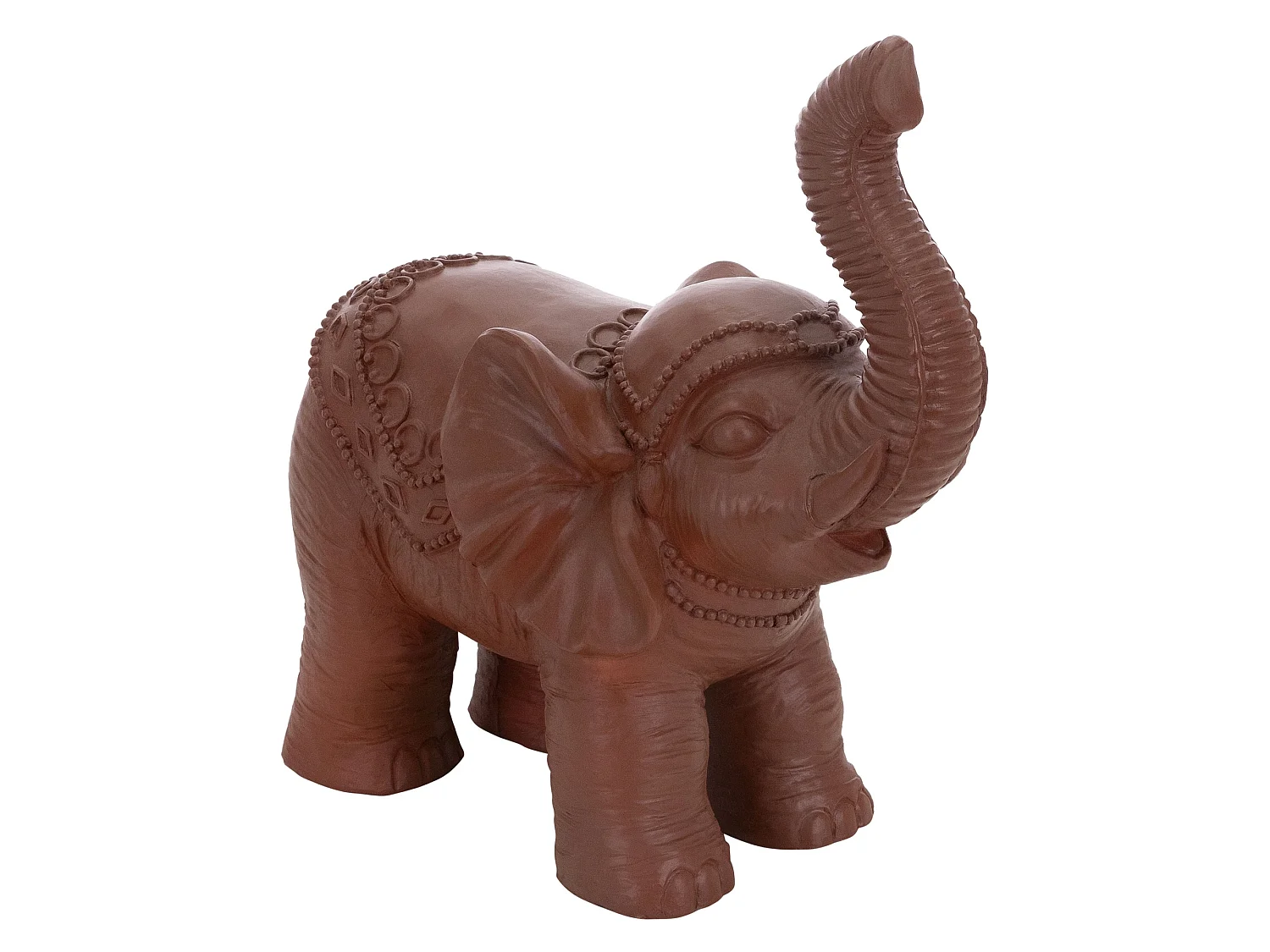 Statuetta decorativa a forma di elefante 36 x 19 x 39 cm marrone stile orientale