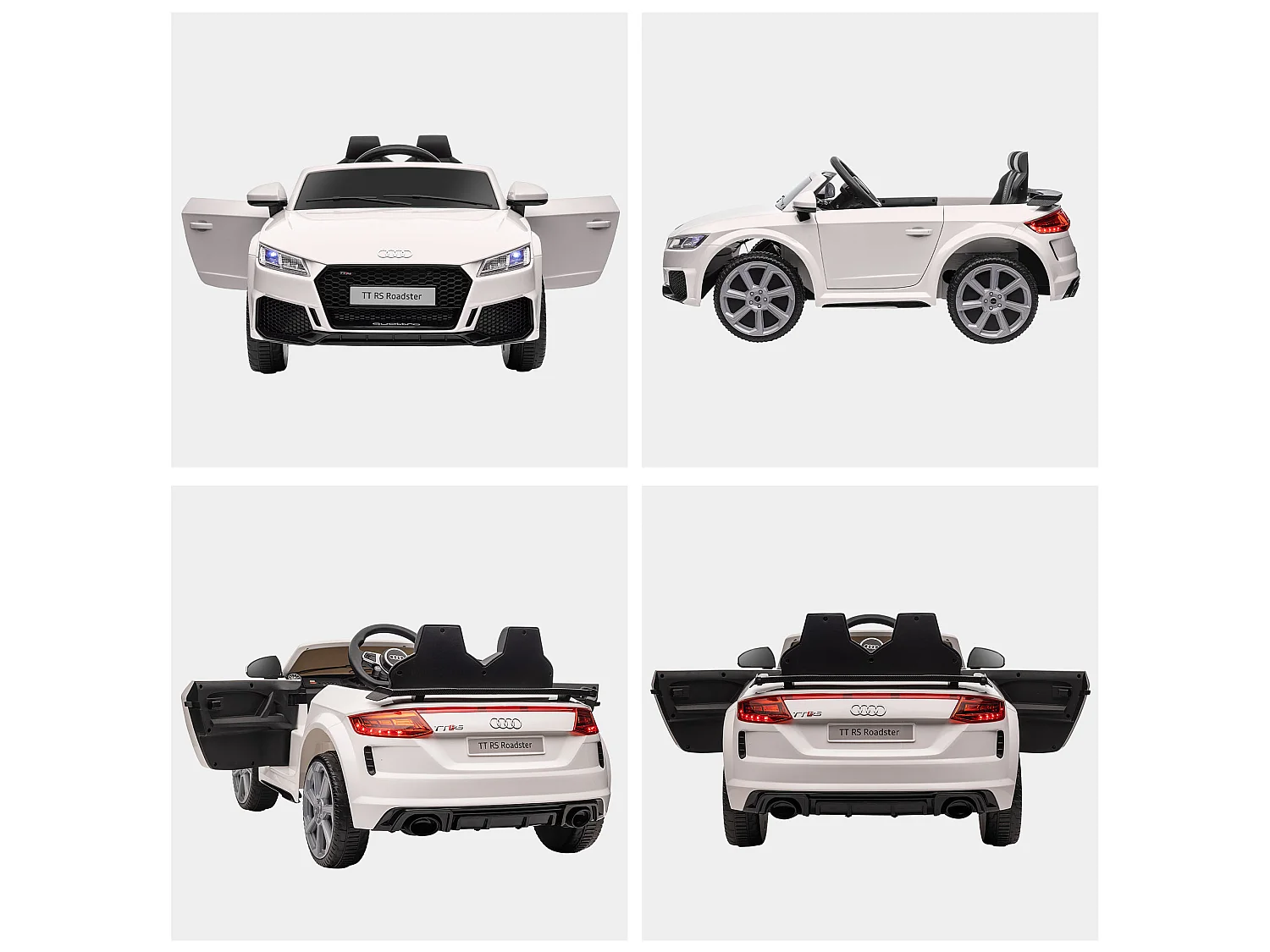 Coche eléctrico infantil blanco 102x60x44 cm HOMCOM