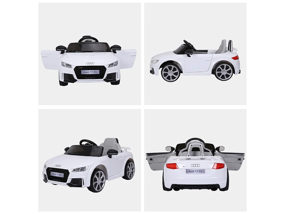 Coche eléctrico infantil blanco 102x60x44 cm HOMCOM