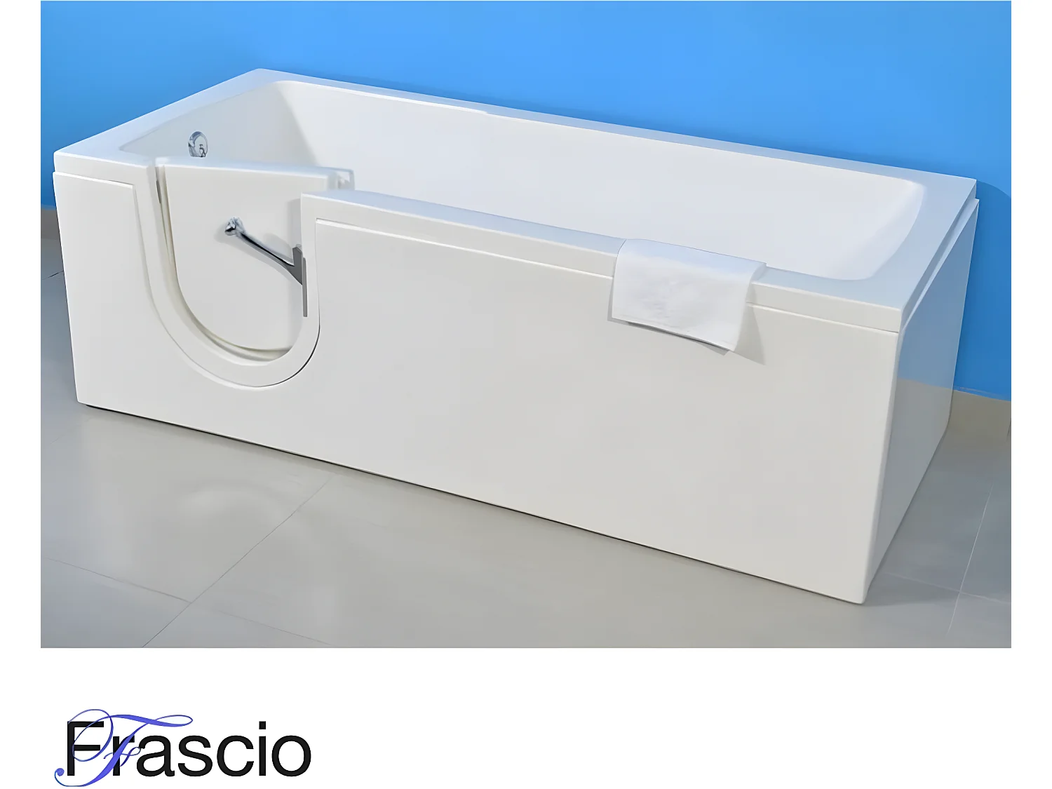 Baignoire avec porte et siège modèle 17 mesures 170x70 cm version droite