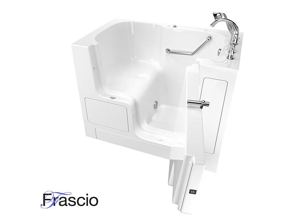 Badkuip met deur en zitting, model 3052, afmetingen: 135 x 75 cm, linker uitvoering