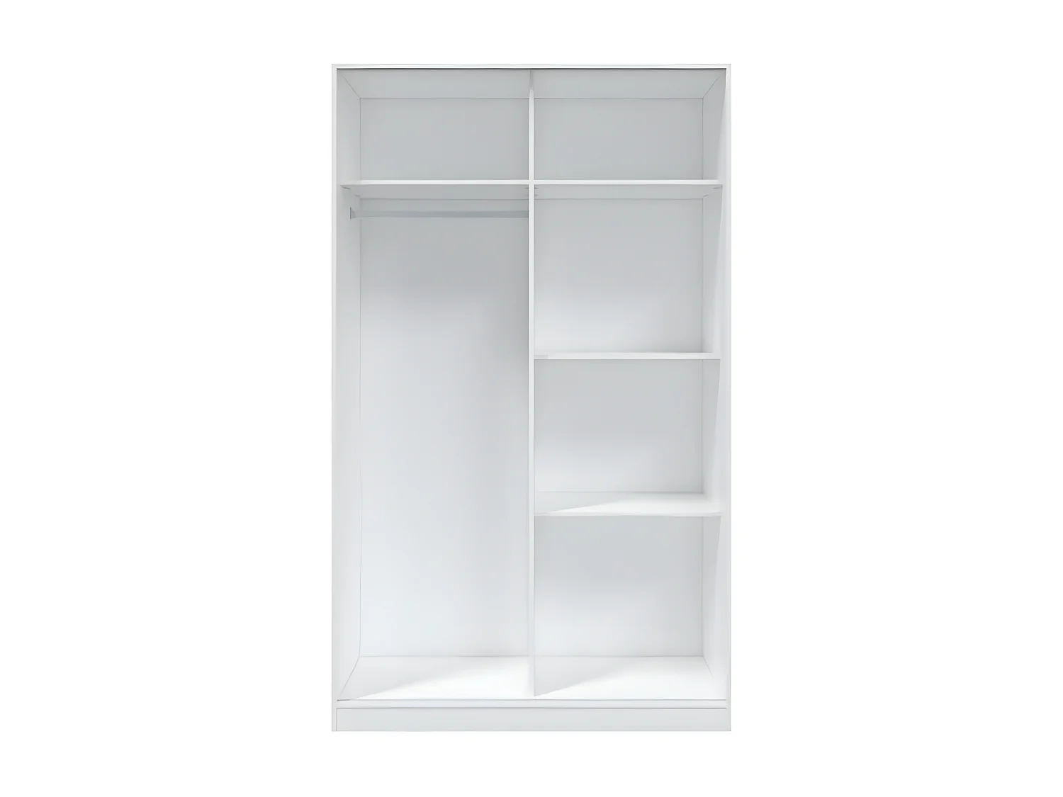 Armoire 2 portes coulissantes Blanc - PANDA - L 120 x l 50 x H 200 cm