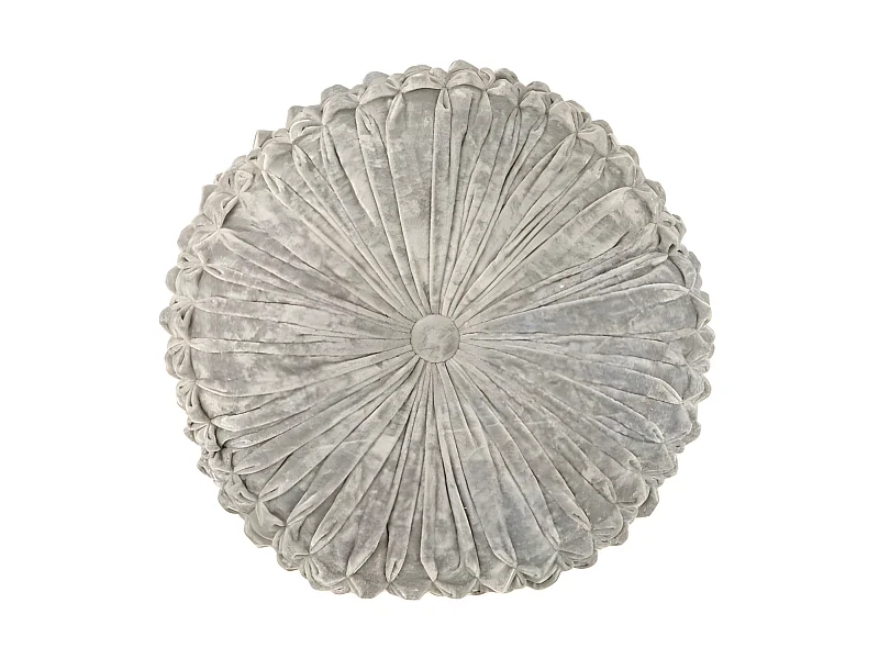 Coussin Viva Rond Polyester Argent - L 43 x l 43 x H 14 cm