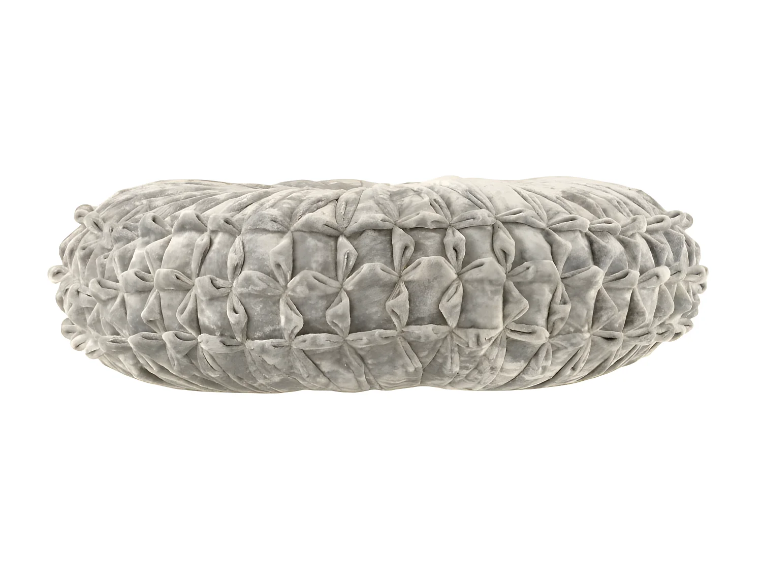 Coussin Viva Rond Polyester Argent - L 43 x l 43 x H 14 cm