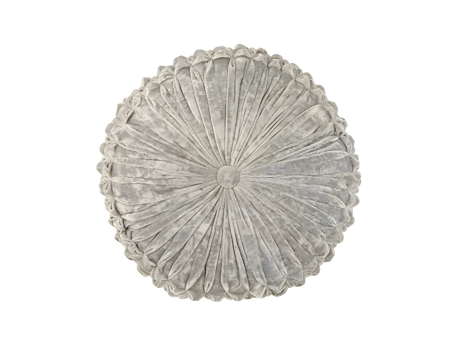 Coussin Viva Rond Polyester Argent - L 43 x l 43 x H 14 cm