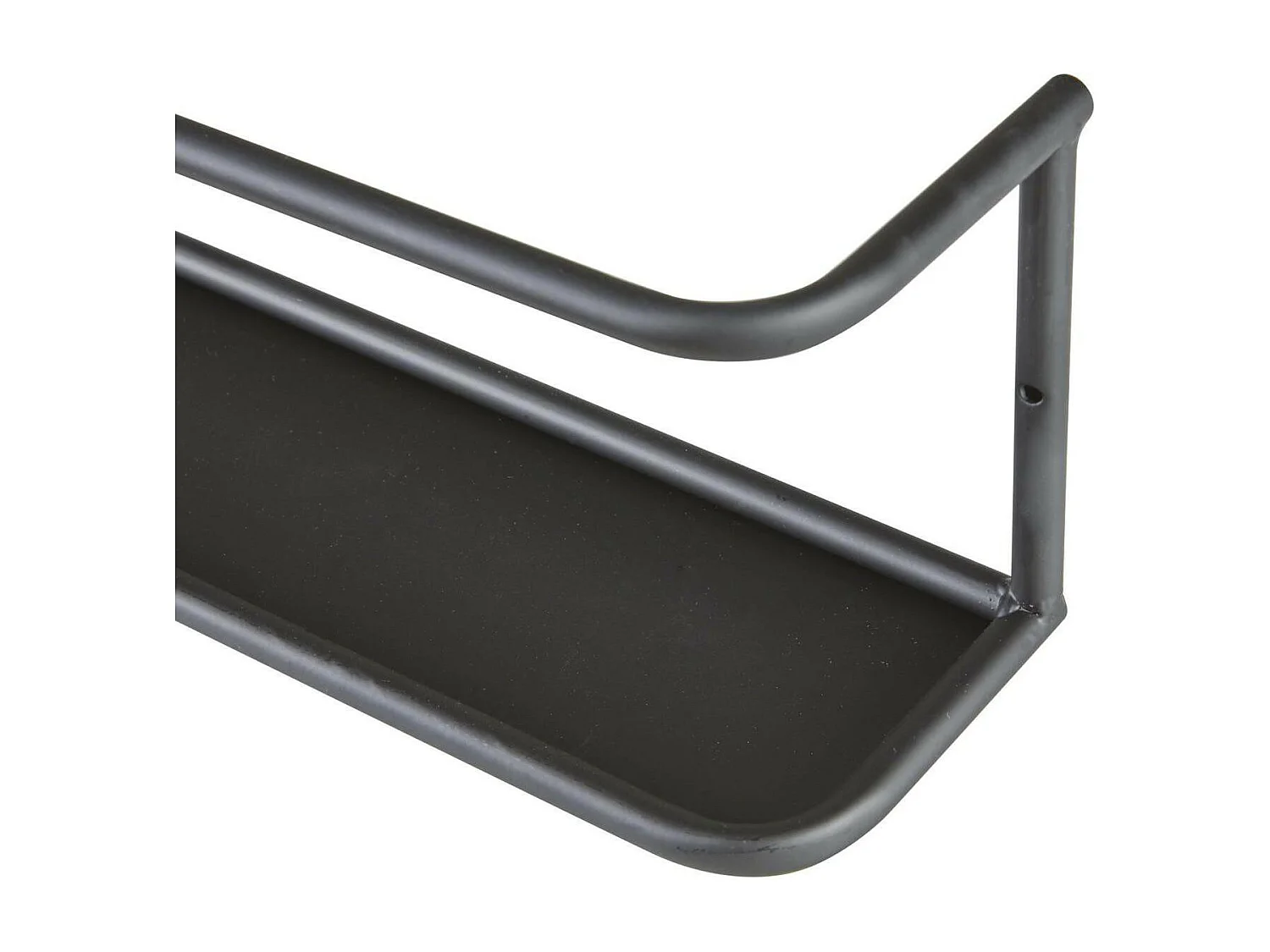 Bart zwart metalen wandplank