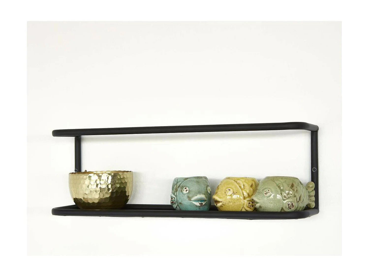 Bart zwart metalen wandplank