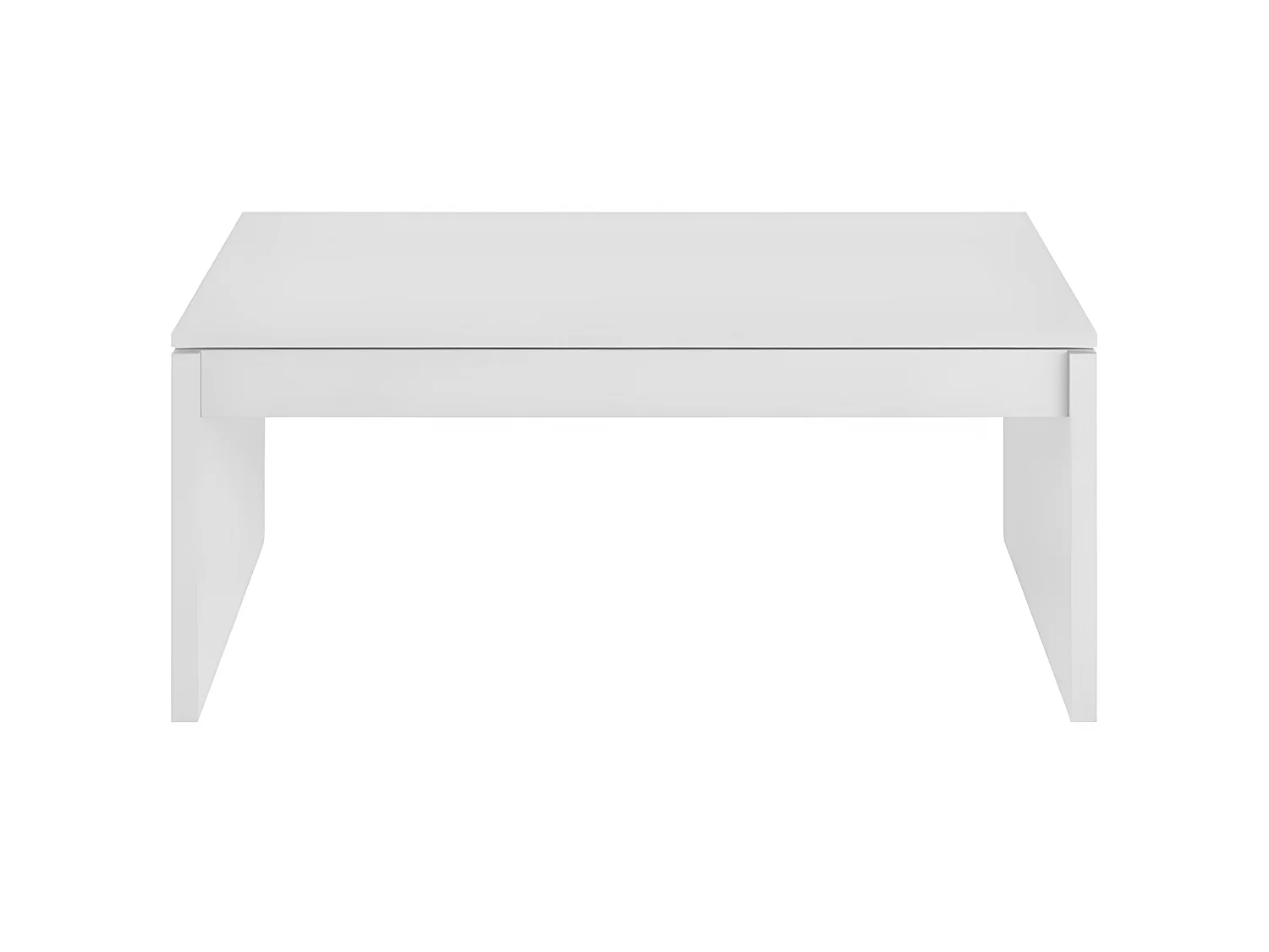 Table basse relevable Blanc - GIO - L 102 x l 50 x H 43/54 cm