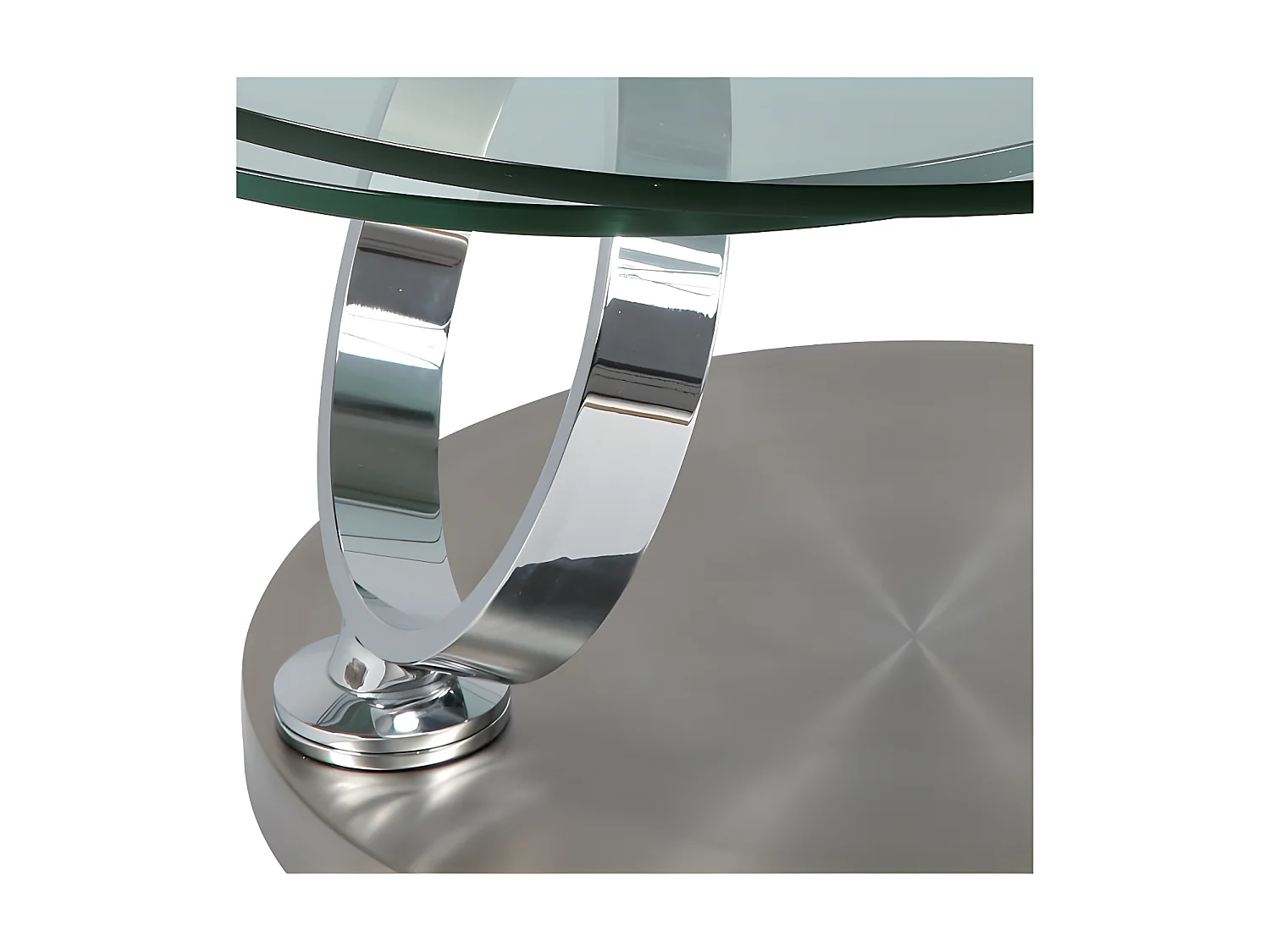 Table basse articulée Acier/Verre - ROVE - L 80 x l 80 x H 43 cm