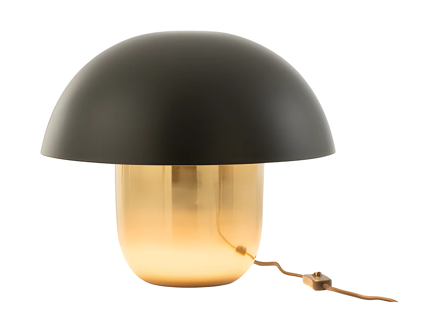 Lampe Champignon Metal Noir/Or Small - L 40 x l 40 x H 40 cm