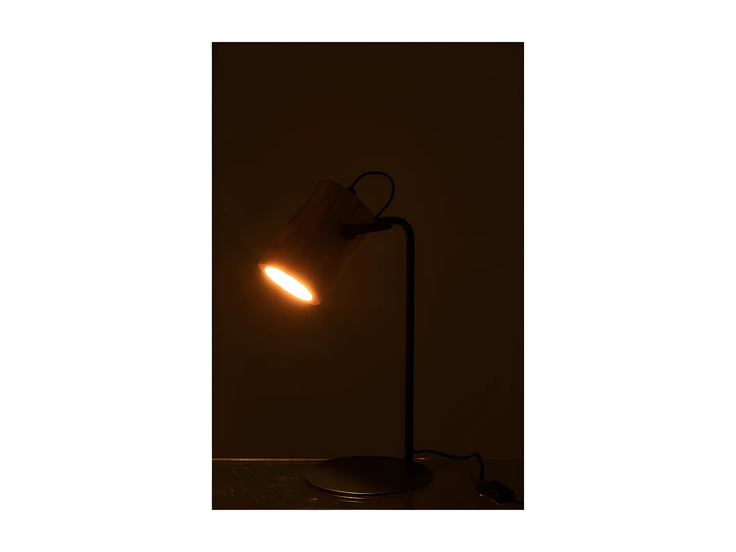 Lampe De Bureau Silas Bois De Berangan Naturel - L 21 x l 18 x H 42 cm