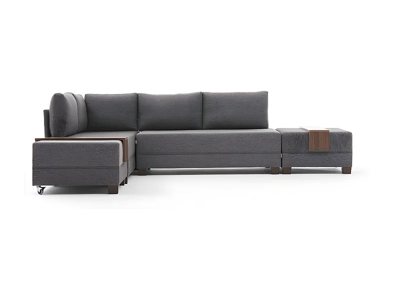 Sofá rinconero Altadena 294, Marrón, 280x210x70cm