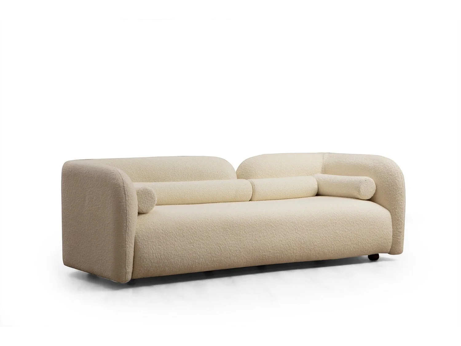 Sofá Altadena 124, De color marrón claro, 228x90x74cm, Tapiz, Patas: Madera