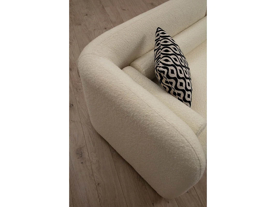 Sofá Altadena 124, De color marrón claro, 228x90x74cm, Tapiz, Patas: Madera