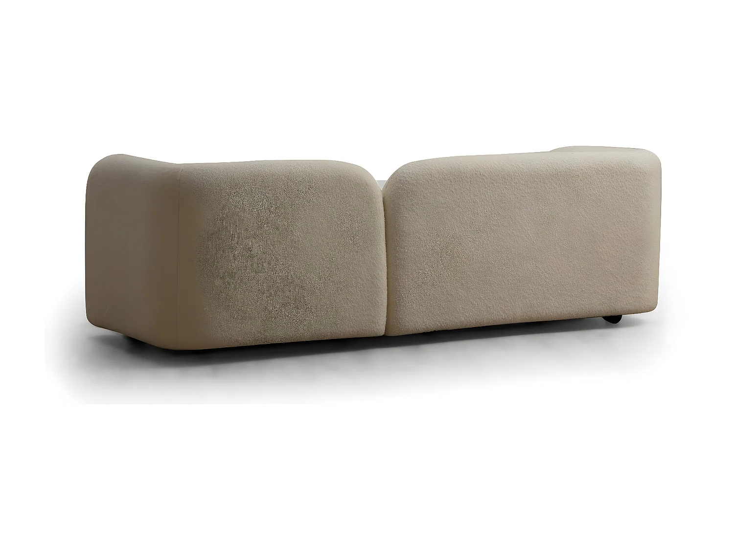 Sofá Altadena 124, De color marrón claro, 228x90x74cm, Tapiz, Patas: Madera