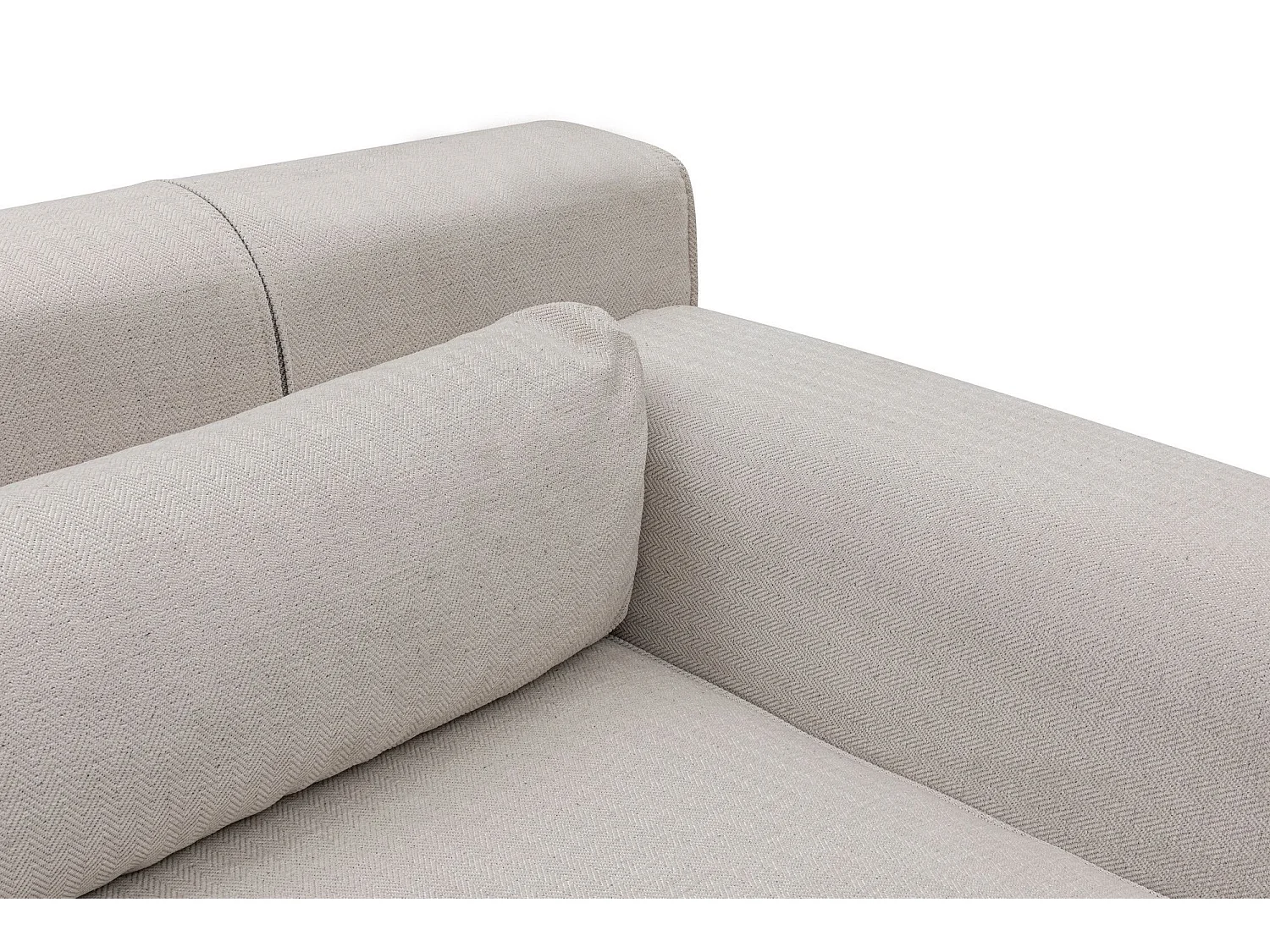 Canapé d'angle à droite Taim Tissu Beige