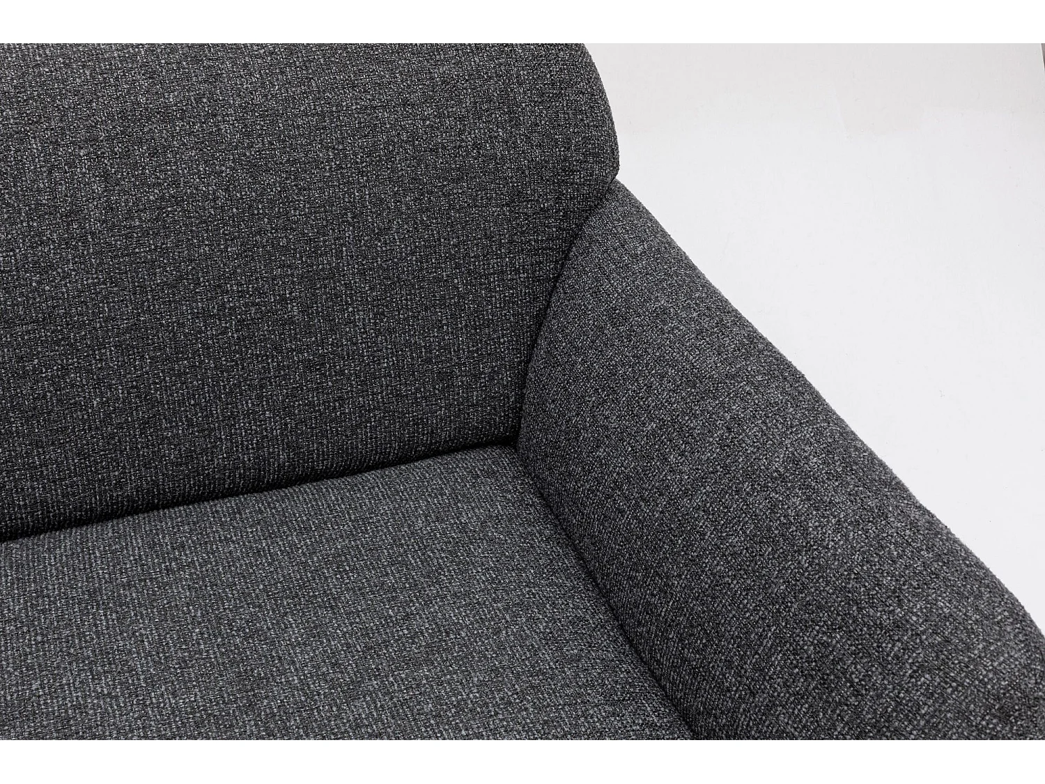 Canapé d'angle avec 2 coussins Irek Tissu Gris foncé