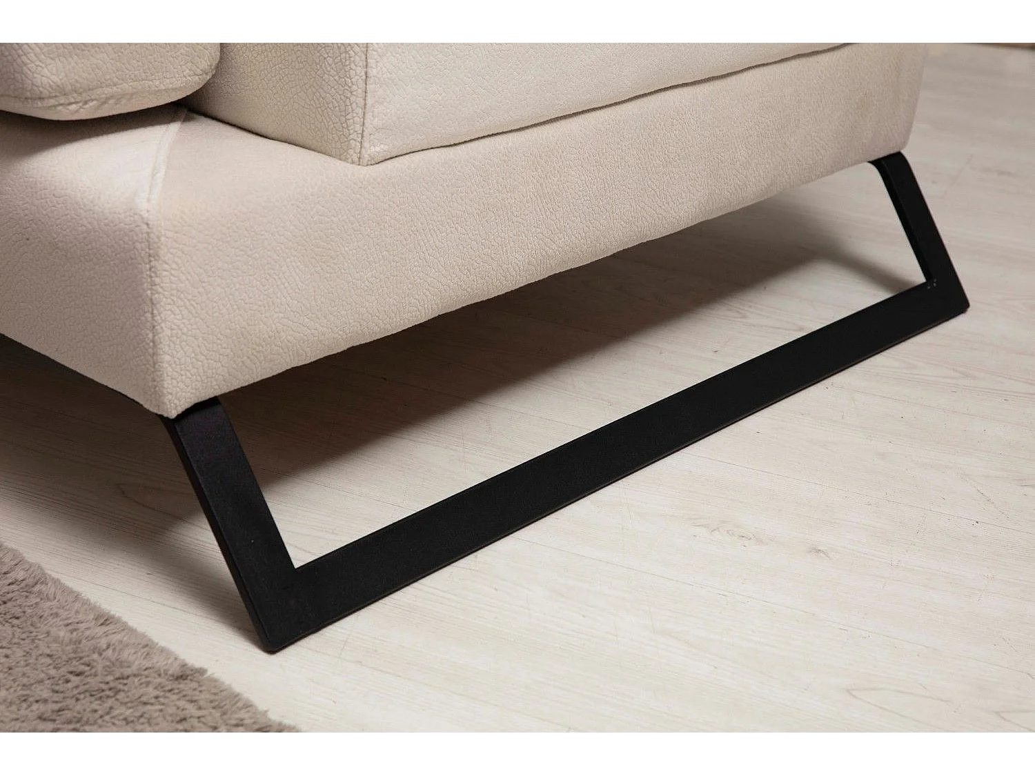 Sofá rinconero Altadena 322, De color marrón claro, 308x190x92cm