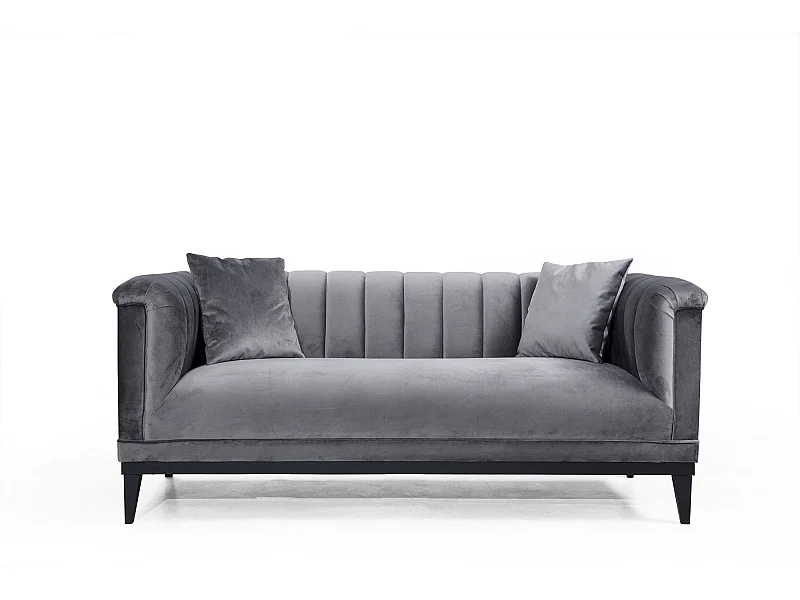 Sofá Altadena 400, Gris, 190x89x79cm, Tapiz, Patas: Madera