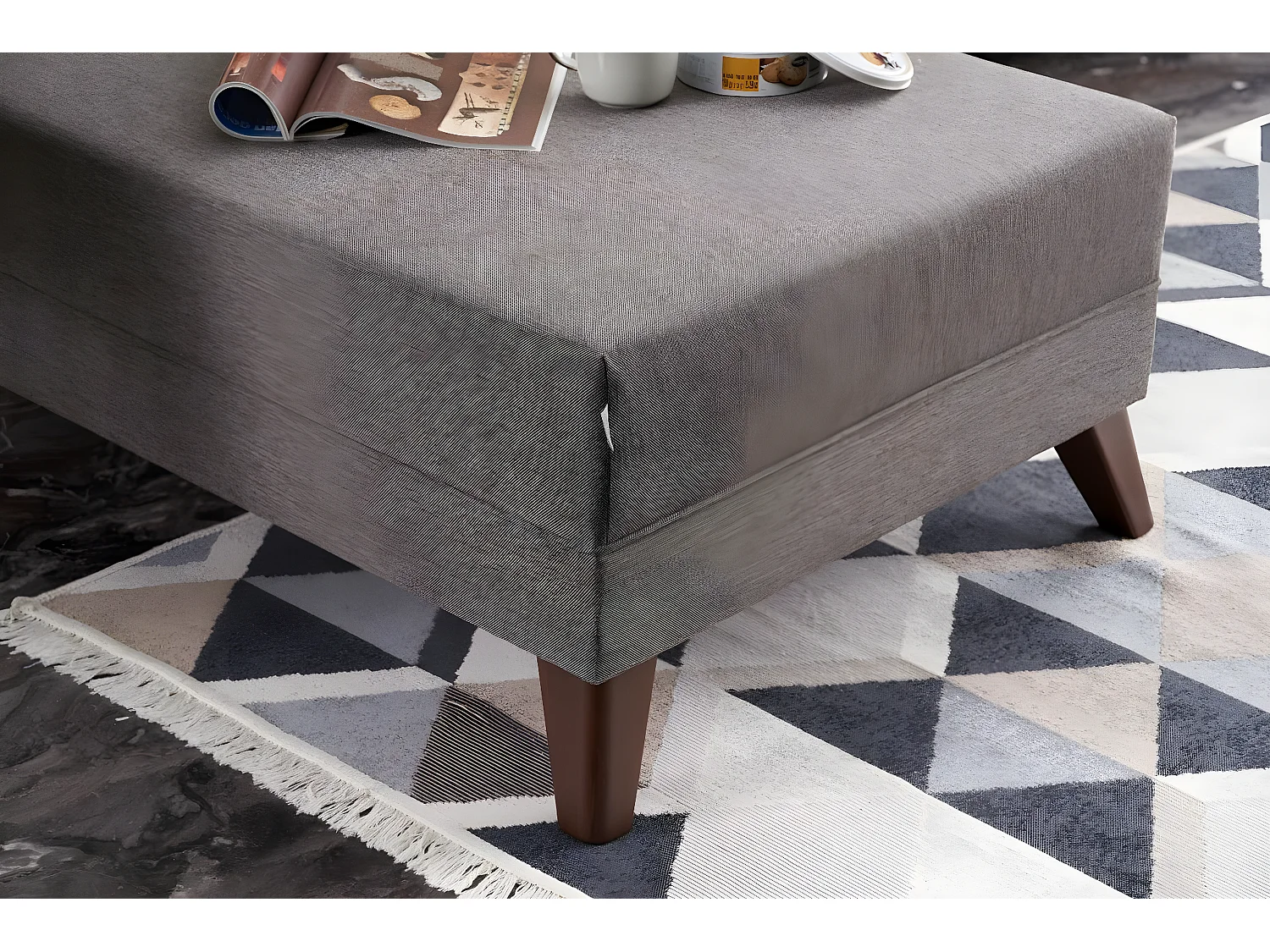 Sofá rinconero Altadena B104, Marrón, 275x165x85cm