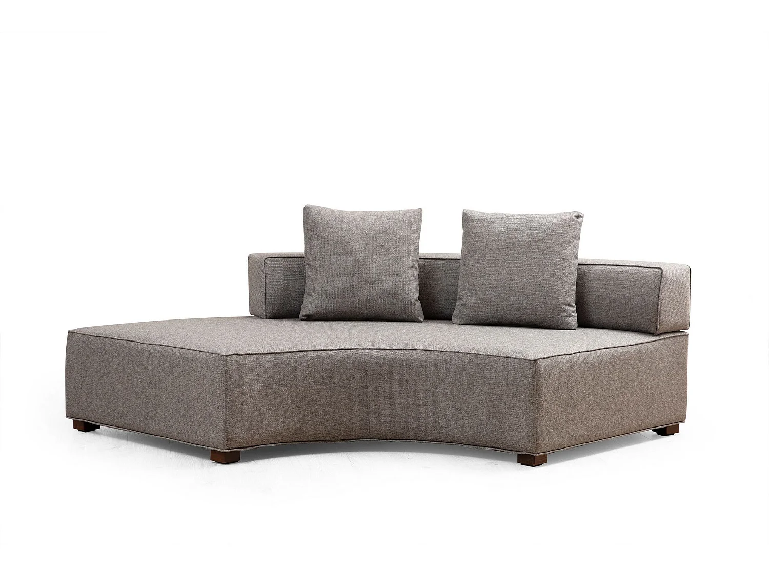 Sofá modular Altadena 451, Gris, 180x105x70cm, Tapiz, Patas: Madera