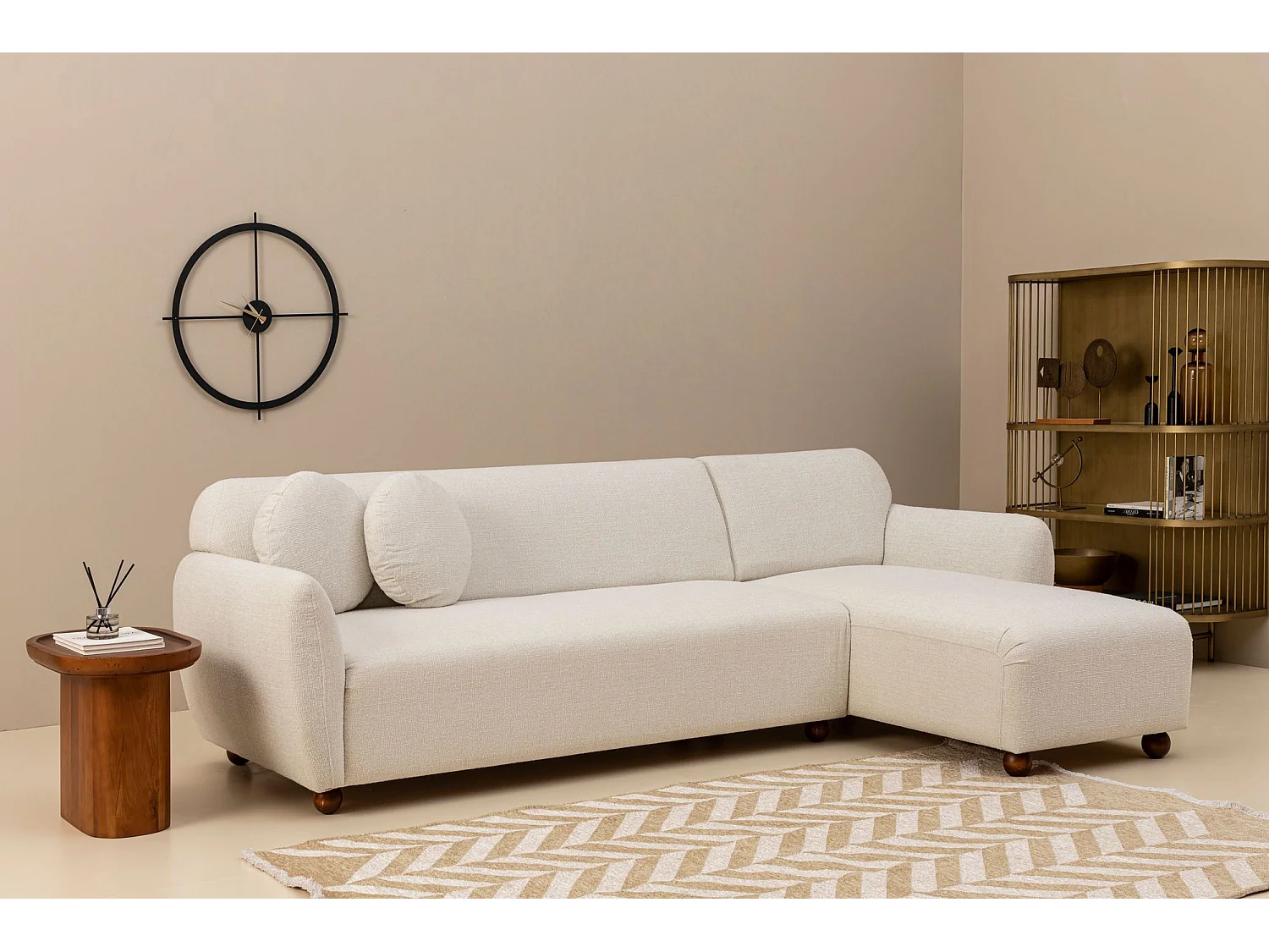 Sofá rinconero Altadena 189, Blanco, 273x162x86cm