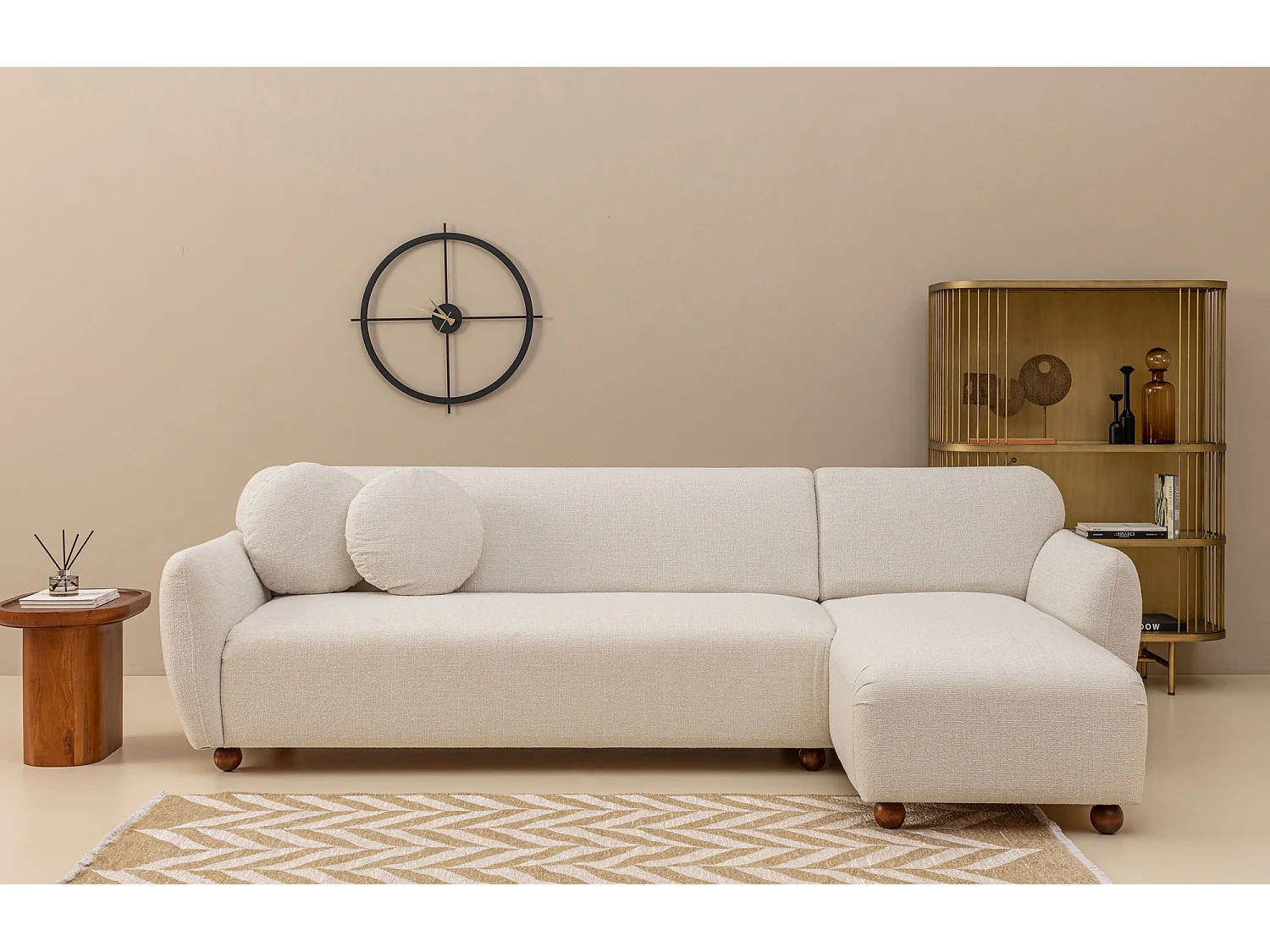 Sofá rinconero Altadena 189, Blanco, 273x162x86cm