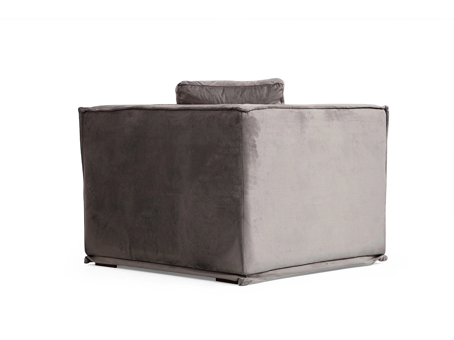 Canapé d'angle à droite modulable avec 4 coussins Buhaj Bois massif et Tissu Gris
