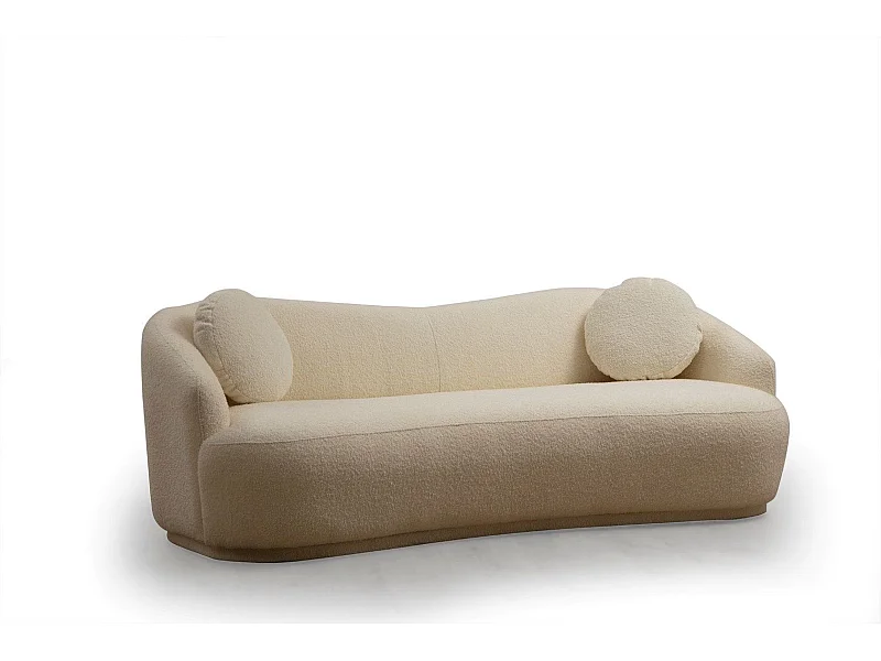 Sofá Altadena 398, De color marrón claro, 225x98x76cm, Tapiz