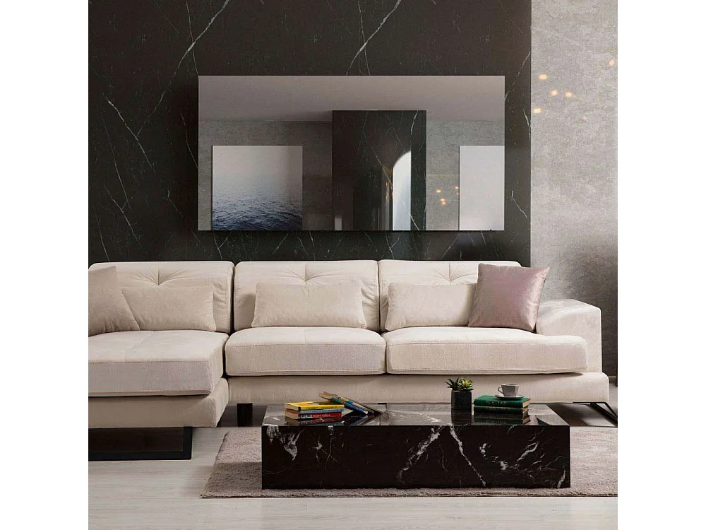 Sofá rinconero Altadena 322, De color marrón claro, 308x190x92cm