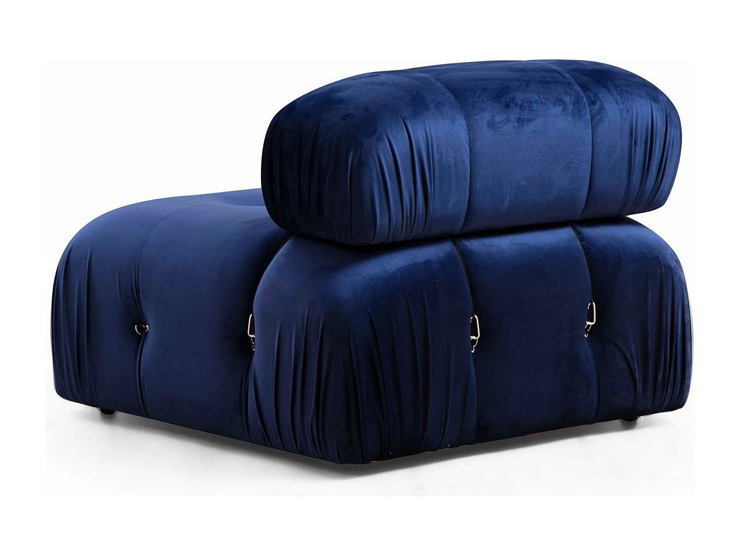 Canapé d'angle modulable et transformable Nourhane Velours Bleu foncé