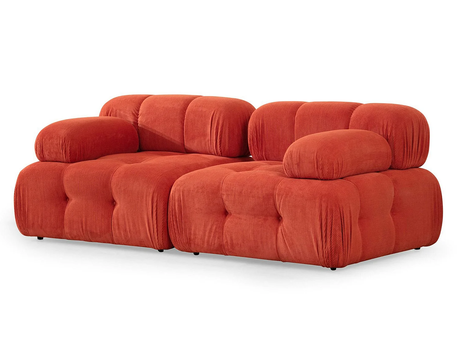 Sofá Altadena 420, Rojo, 210x100x80cm, Tapiz, Patas: Plástico