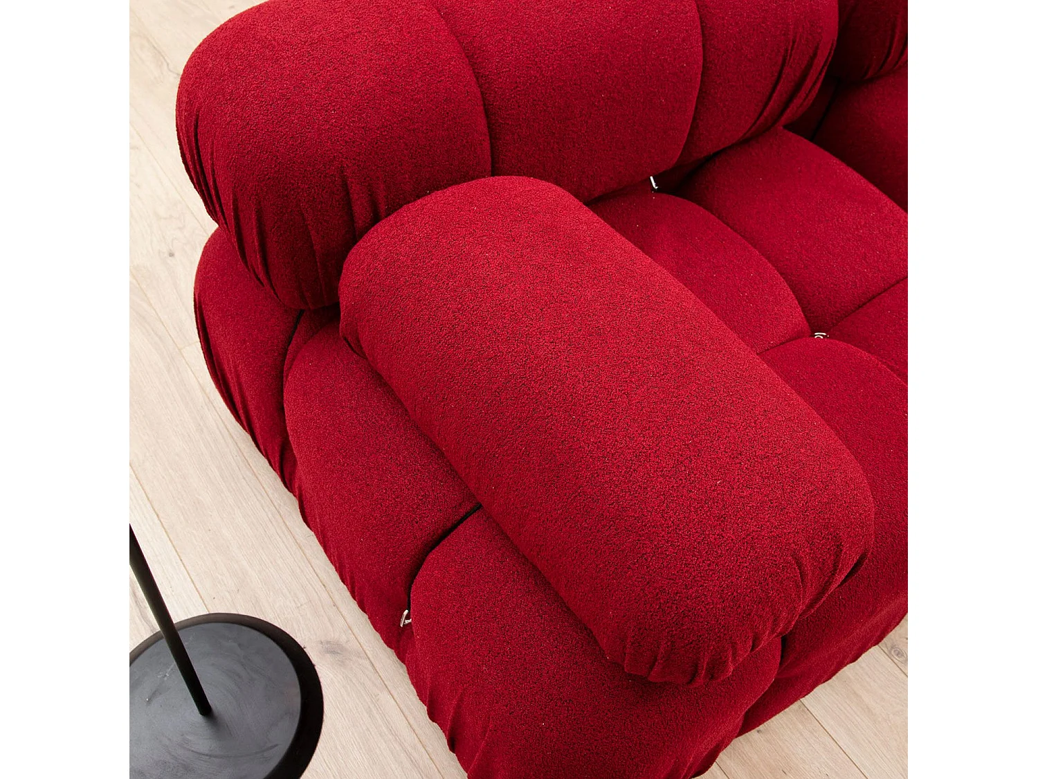 Sofá rinconero modular Altadena A101, Rojo, 288x190x75cm