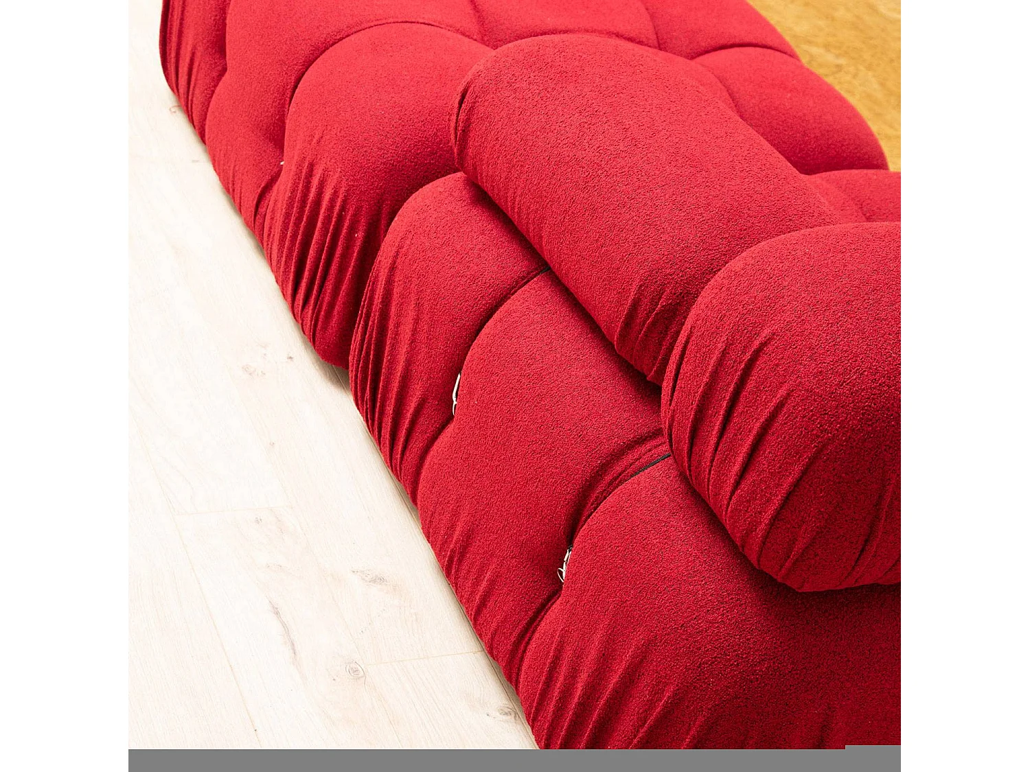 Sofá rinconero modular Altadena A101, Rojo, 288x190x75cm