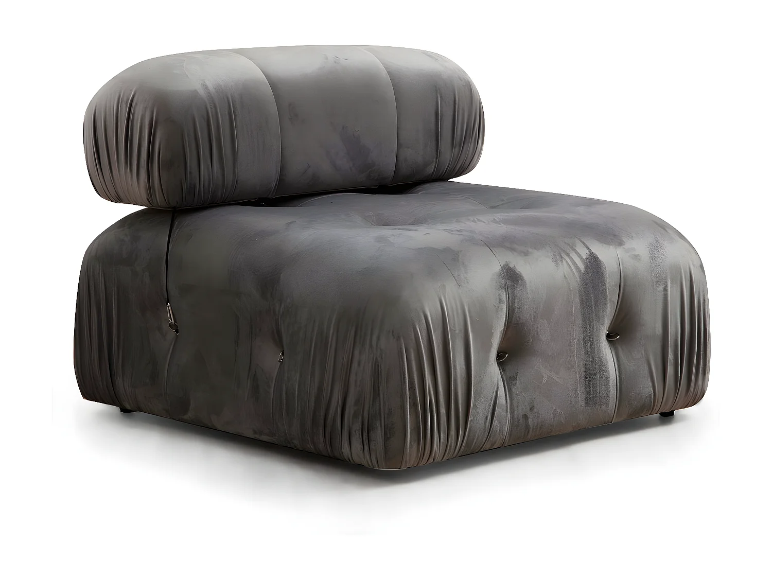 Canapé modulable 3 places Nourhane Velours Gris