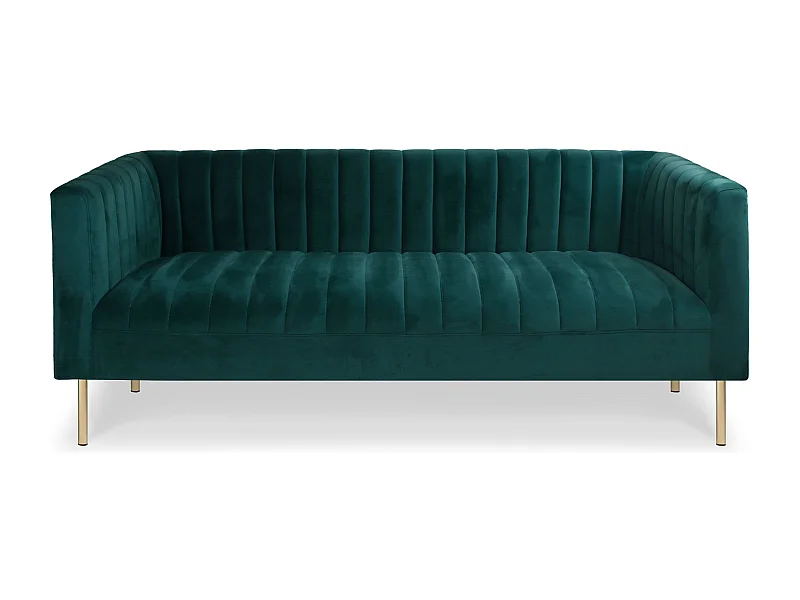 Moderne 3-Sitzer Sofa aus Grünen Samt Sacramento Stilvoll und Elegant