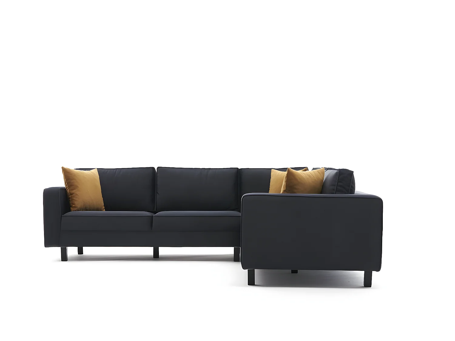 Canapé d'angle Hraya Velours Anthracite