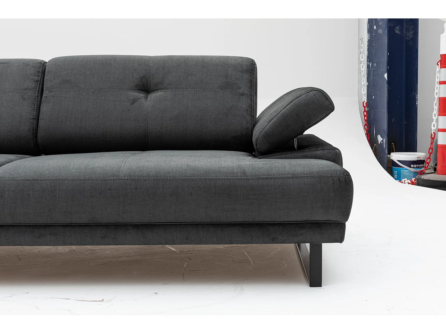 Canapé 3 places Celis Tissu Anthracite