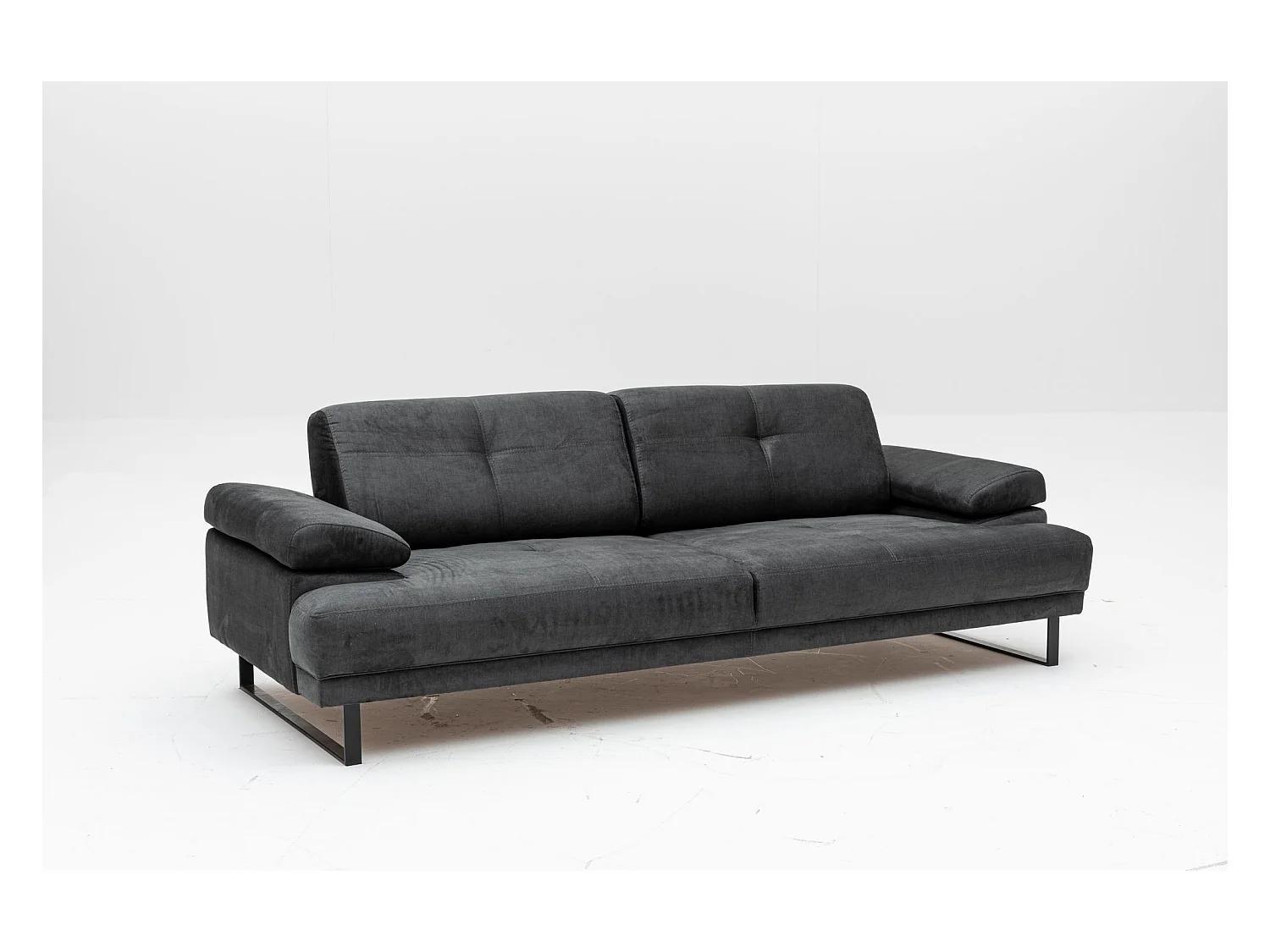 Canapé 3 places Celis Tissu Anthracite