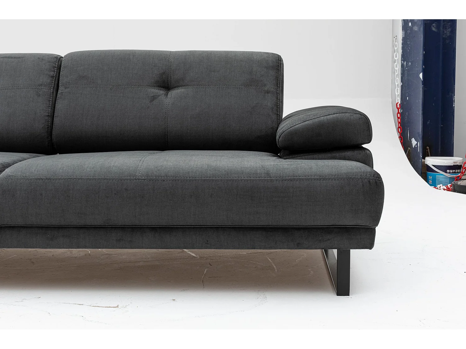 Canapé 3 places Celis Tissu Anthracite